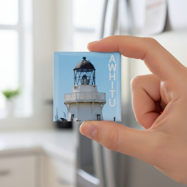 Awhitu Gifts Fridge Magnet featuring the Manukau Heads Lighthouse